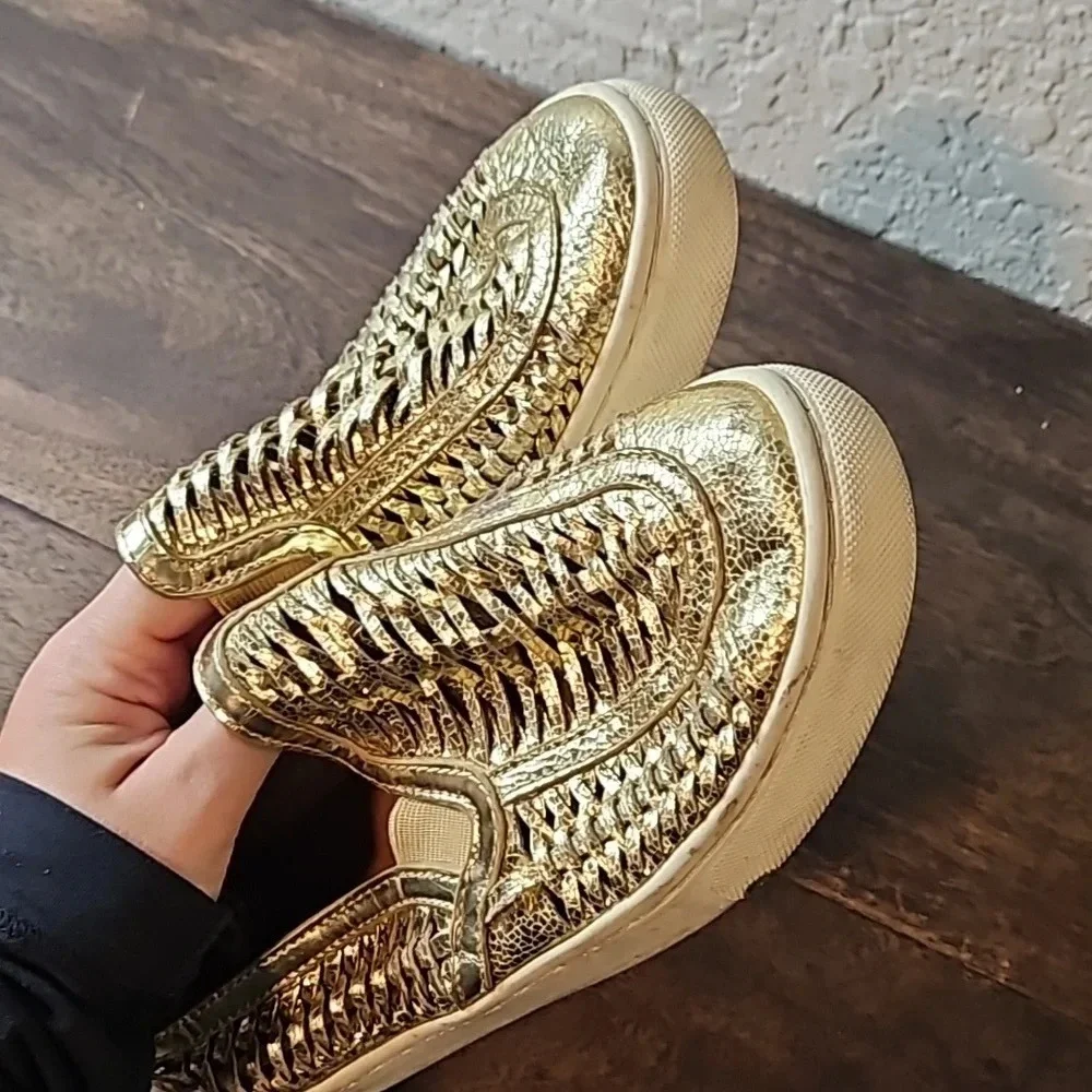 Tory Burch Gold Loafers‎